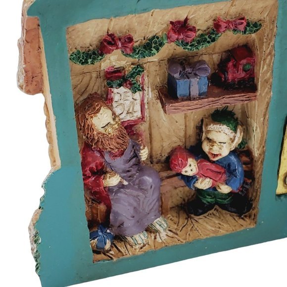 VTG Windsor Collection Christmas House Miniature Holiday 25446 Santa Elves Opens - Picture 3 of 8